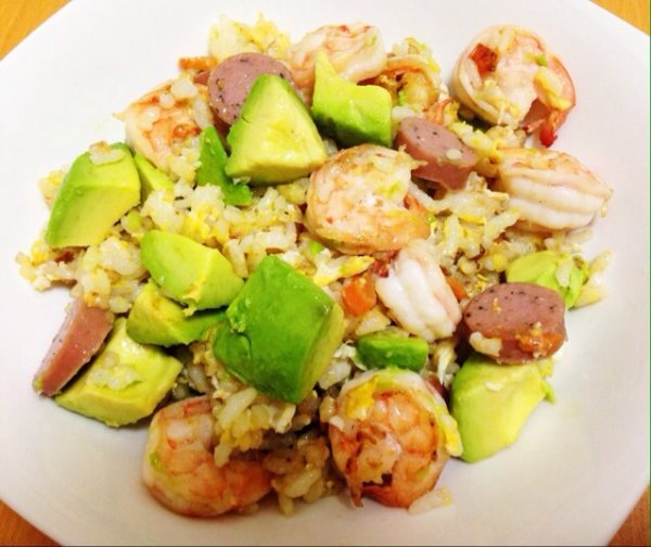 牛油果虾仁炒饭