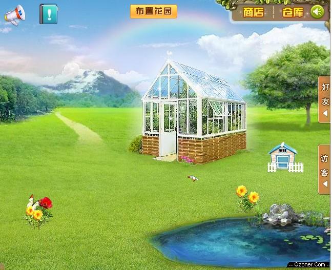 在游戏中,玩家可以扮演qq花园的主人,完成从购买鲜花种子到收获鲜花