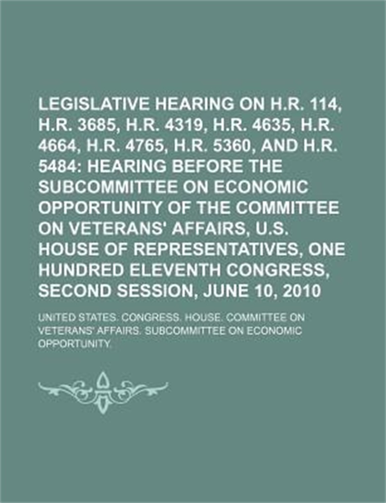 legislative hearing on h.r. 114, h.r. 3685, h.r. 4319, h.r.
