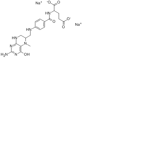  p>5-甲基四氢叶酸二钠盐分 子 式是c20h23n7na2o6,分 子 量是503.42.