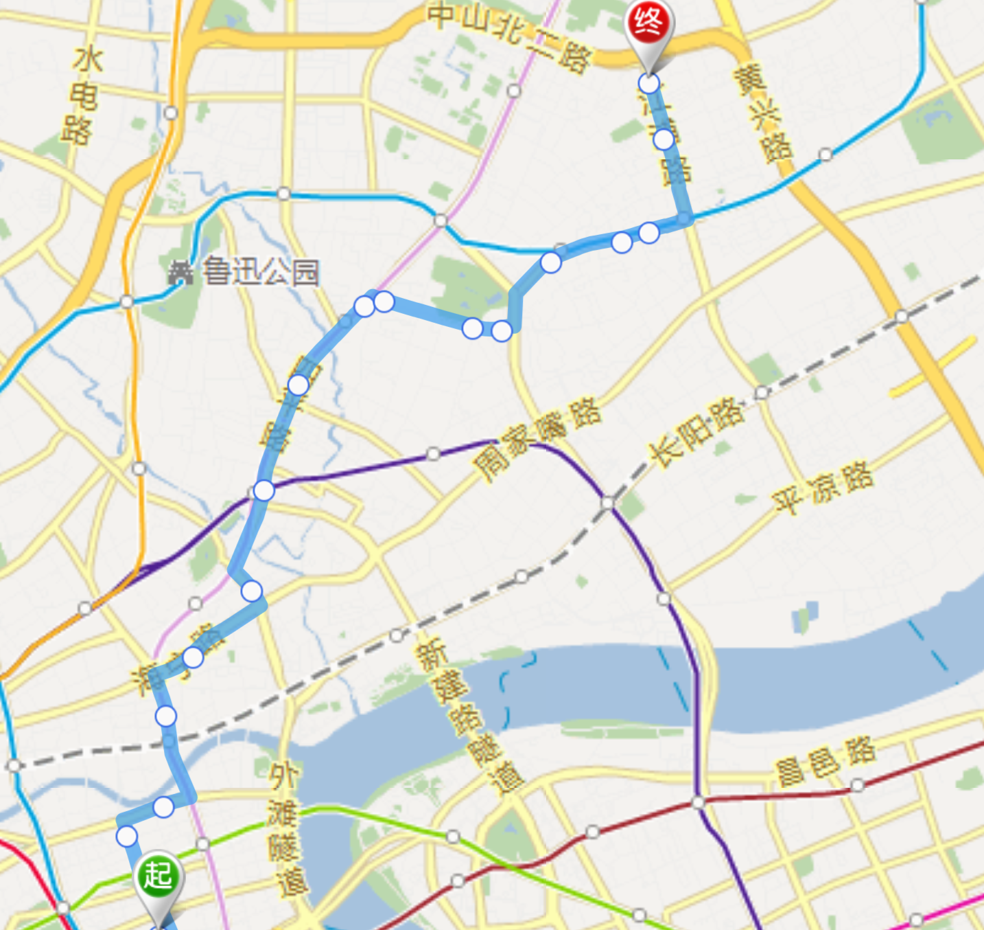 杨浦区,于1914年11月15日开通,为市区线路,无轨电车,隶属于上海久事