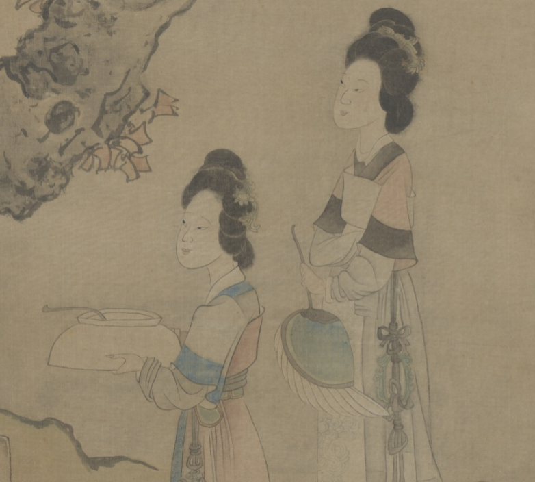 陈洪绶升庵簪花图