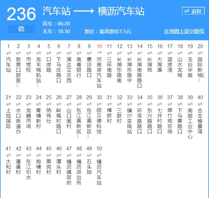 惠州公交惠城236路