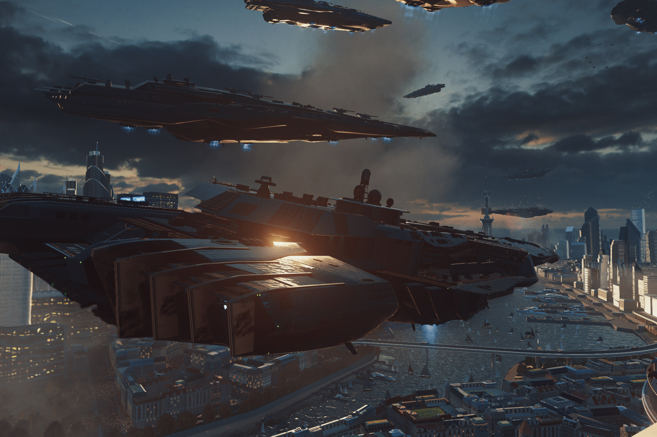 unsa惩戒号舰队航母,旗舰级别,swc-141是惩戒号的船舷号,这艘战舰也是