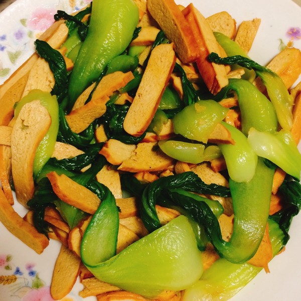 豆腐干炒油菜