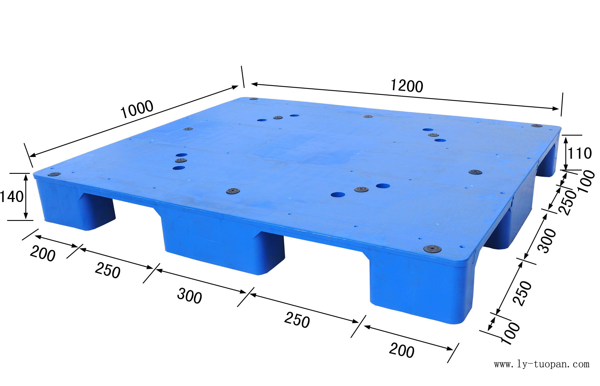 九脚平板塑料托盘