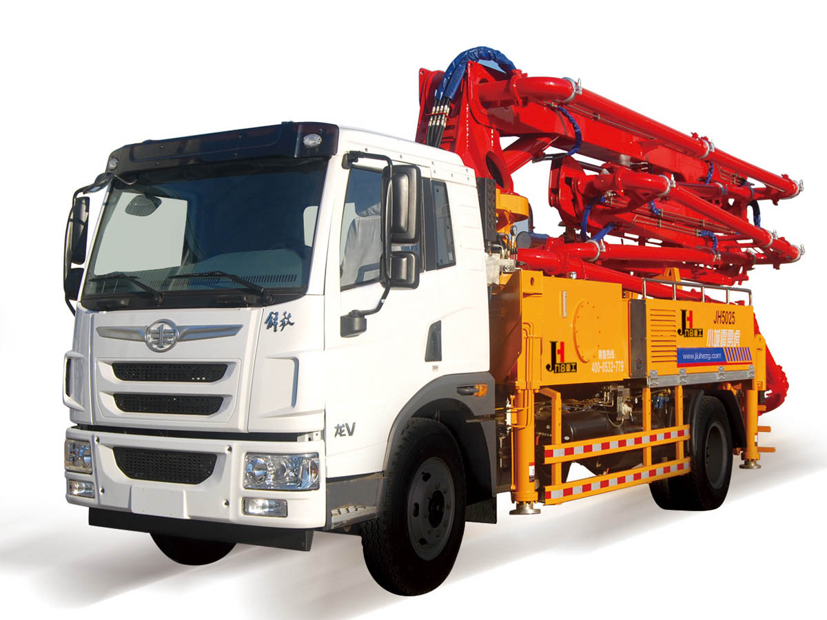 混凝土泵车是利用压力将<a target="