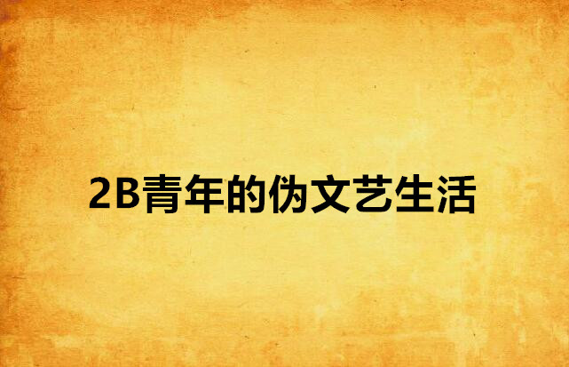 2b青年的伪文艺生活