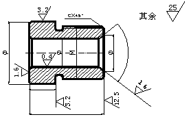  p>表面粗糙度(surface roughness)是指加工表面具有的较小间距和微小