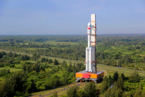 天舟三号货运飞船与长征七号遥四运载火箭组合体