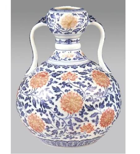 清雍正青花釉里红如意尊_百度百科