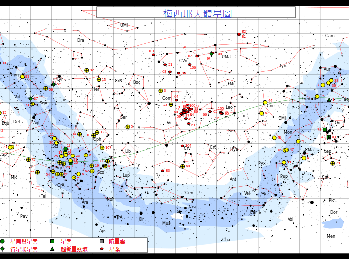 梅西叶星云星团表