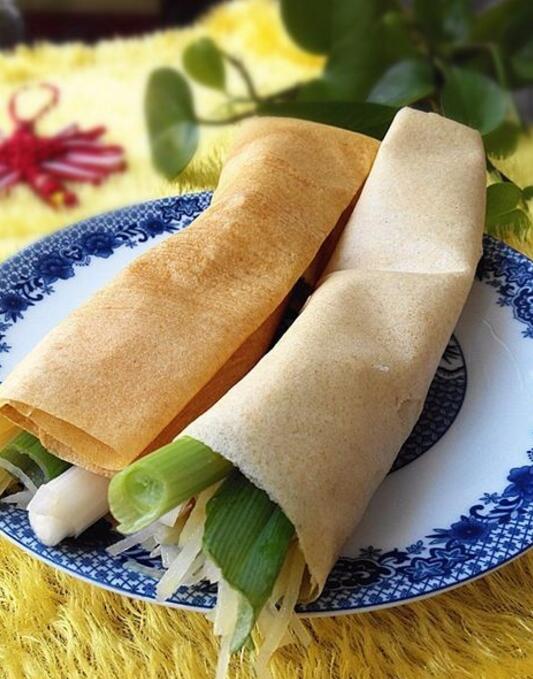 大葱卷煎饼