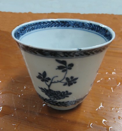 清康熙青花薄胎茶具