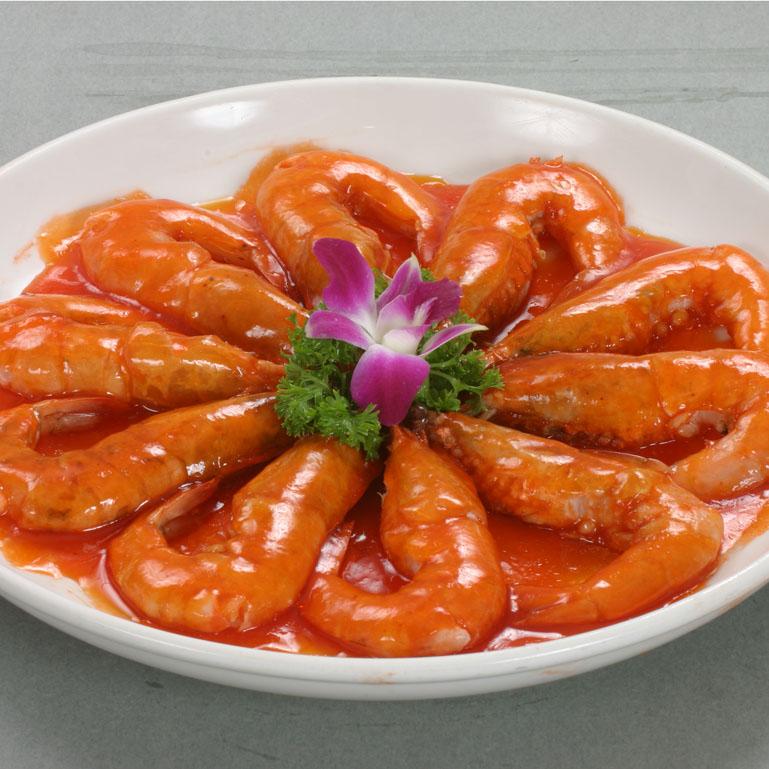  p>油焖大虾是山东省的一道特色名菜,属于鲁菜;该菜品的主要食材为