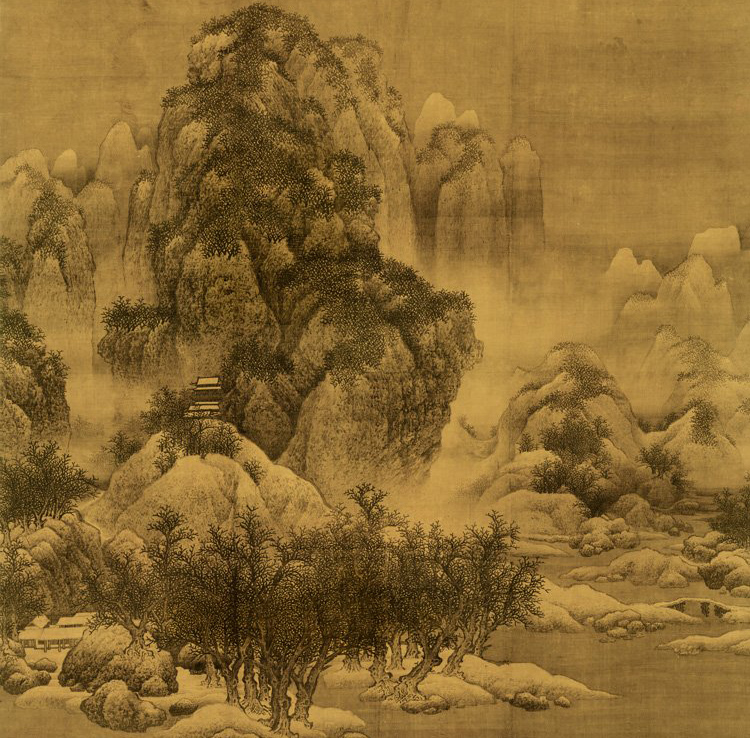 范宽雪景寒林图轴