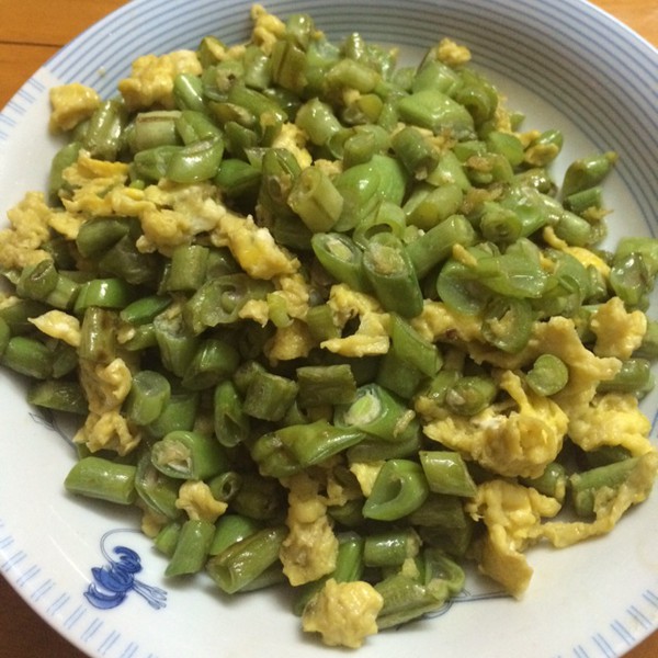 四季豆炒鸡蛋