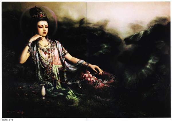 手描き 水彩油画 人物画 曾浩 インテリアアート 約70×100cm 曾浩油画精选集_百度百科