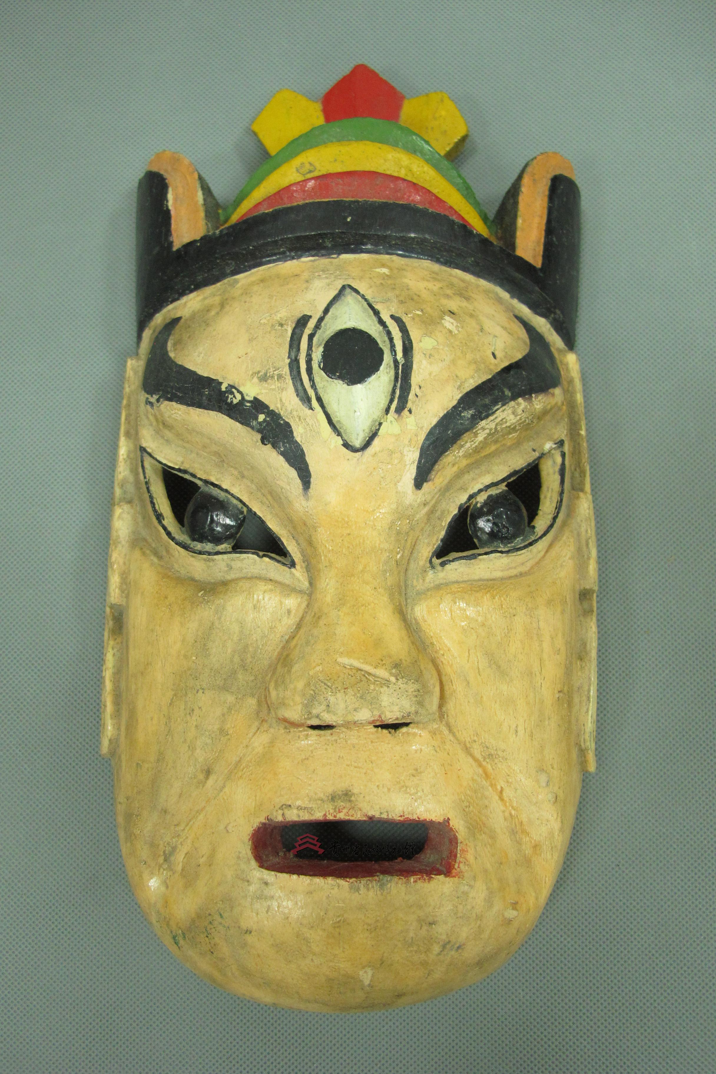 当代广西马华光(灵官)傩面具