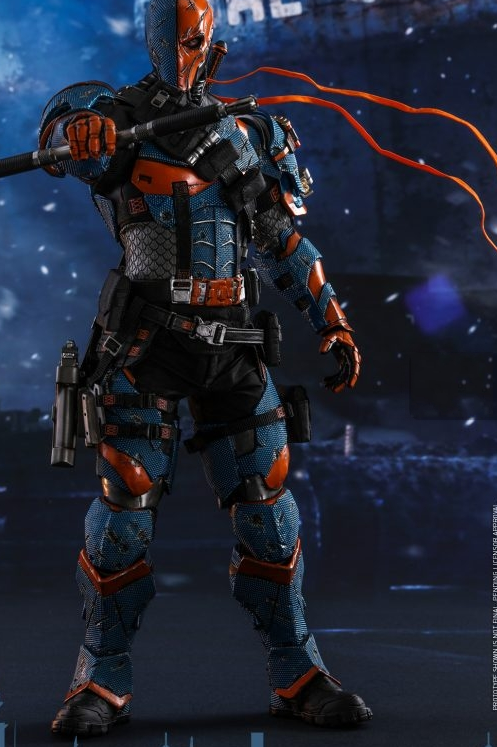 hottoys《蝙蝠侠:阿卡姆起源》丧钟deathstroke 1:6比例珍藏人偶