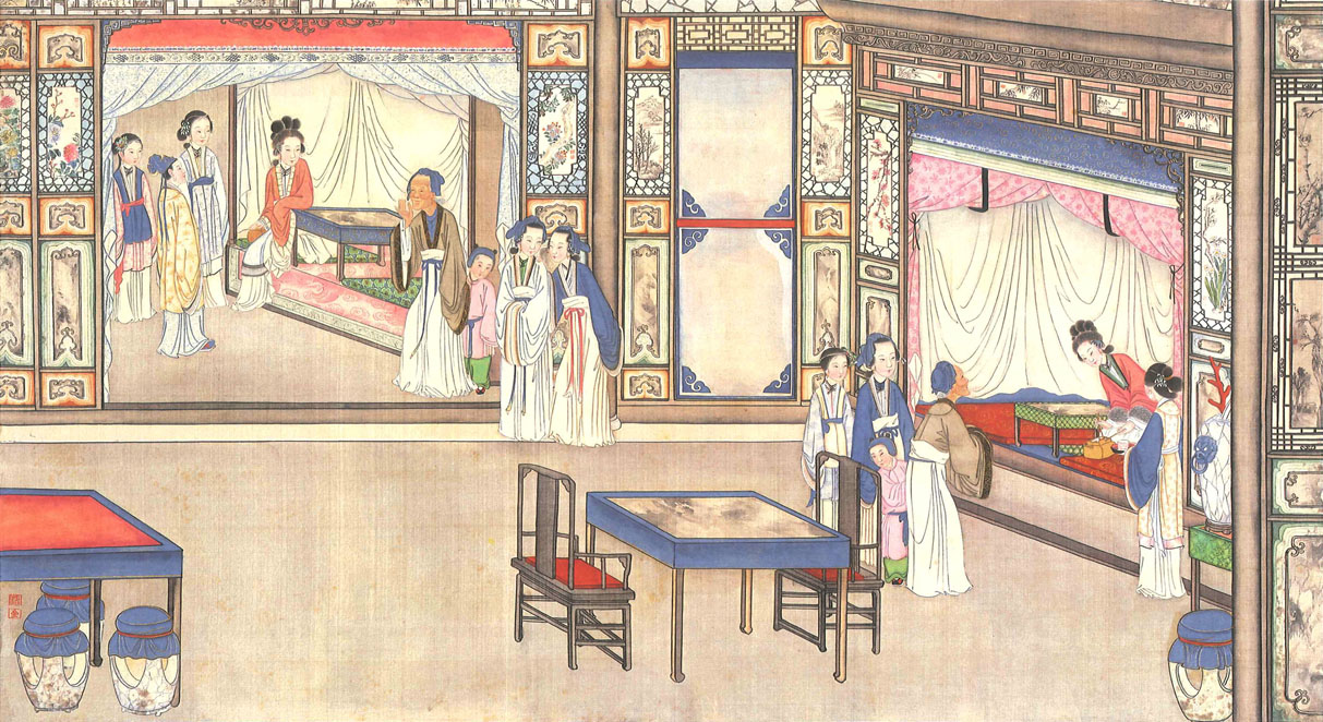 孫温 紅楼夢図 長巻 中国掛け軸 絹布画 絹本画 中国絵巻 インテリア 美術品 孫温 紅楼夢図 長巻 中国掛け軸 絹布画 絹本画 中国絵巻 インテリア