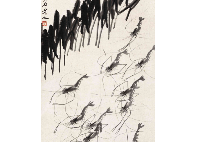  p>《游虾图》是近现代齐白石画家创作的一幅中国画. /p>
