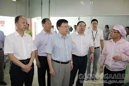 <p>刘兆玄莅临考察衡阳白沙洲工业园区