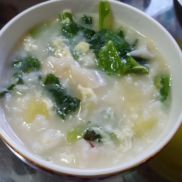 鸡蛋青菜面疙瘩汤