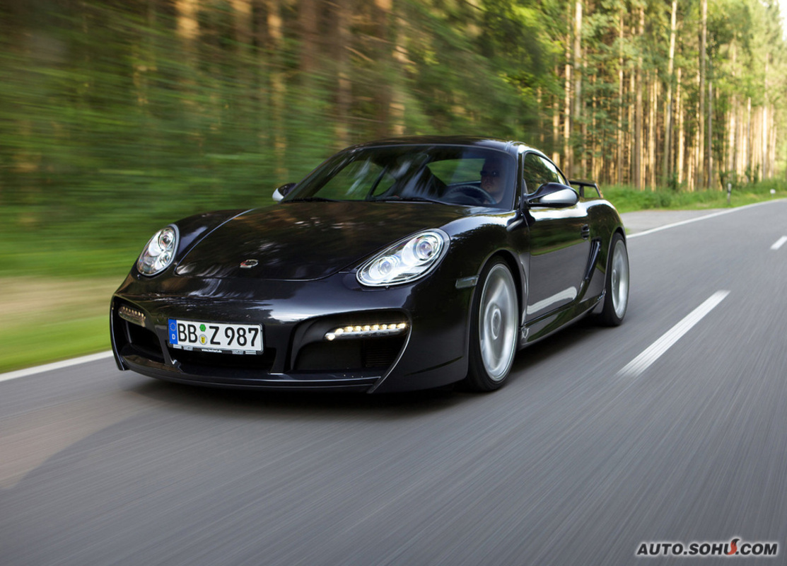  p>保时捷cayman是一款中置引擎后轮驱动的双座两门跑车,是继911