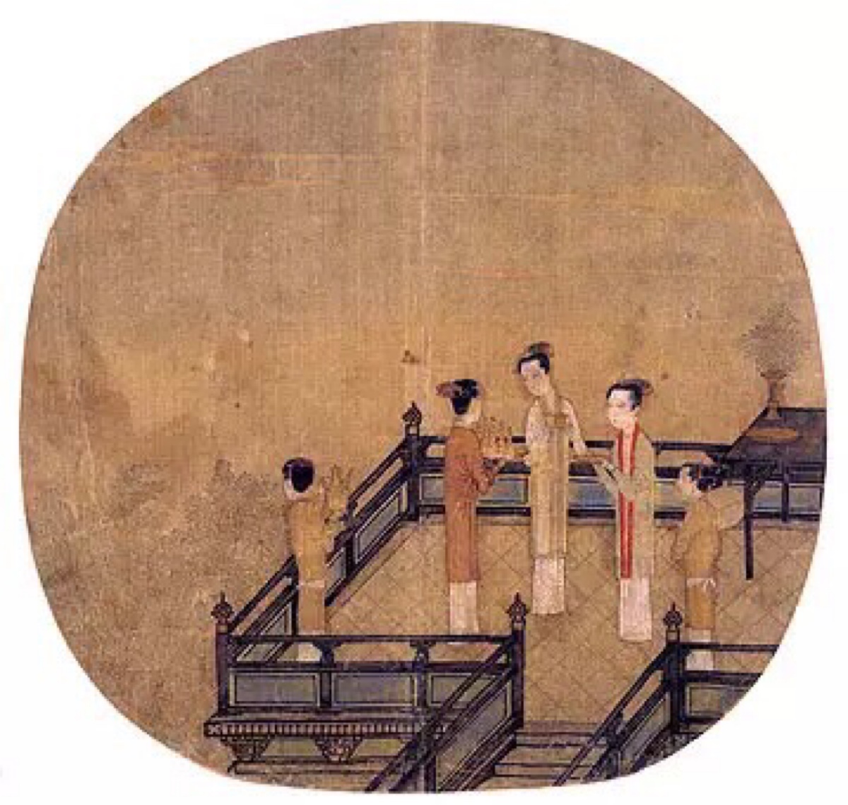 宋佚名瑶台步月图