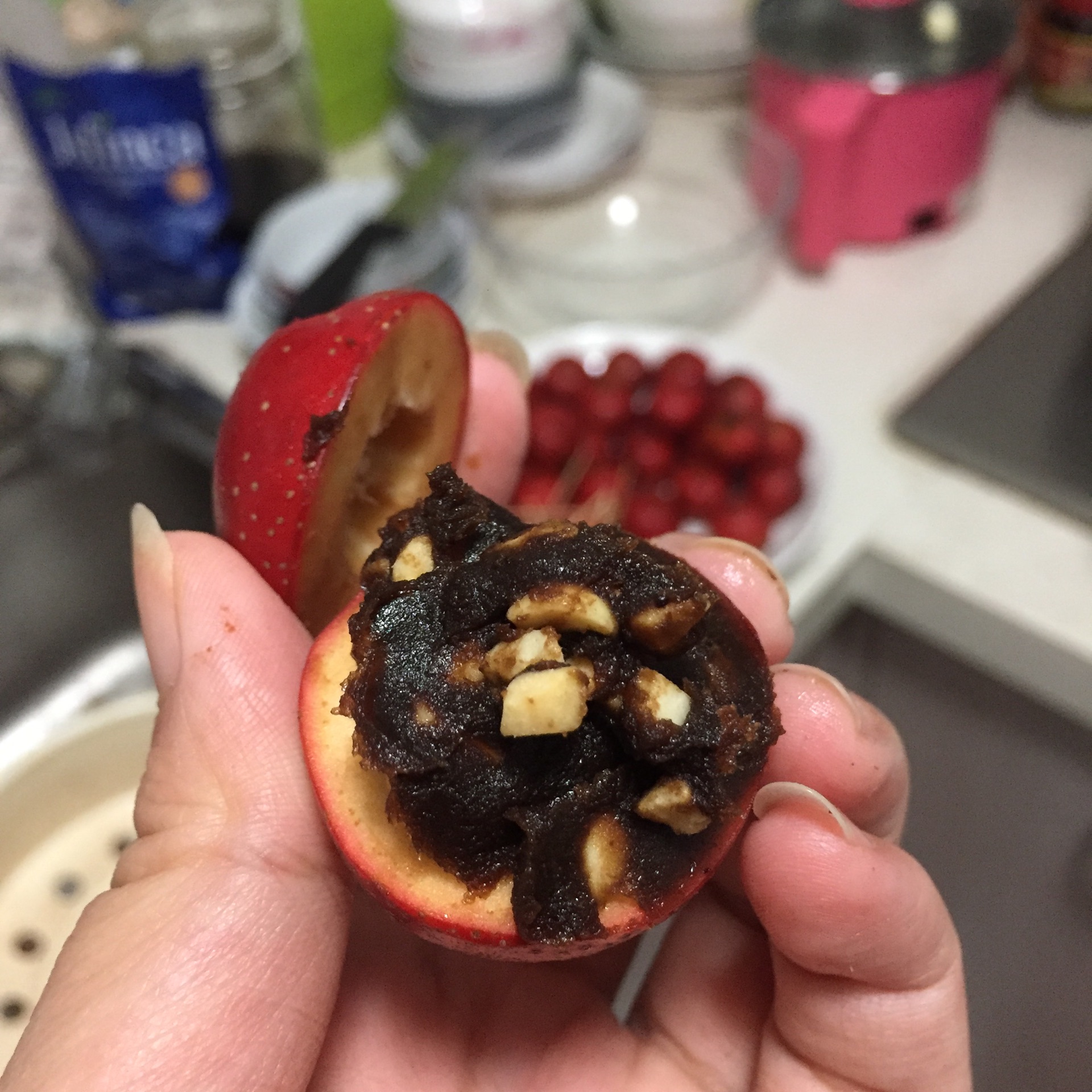 豆沙夹心冰糖葫芦