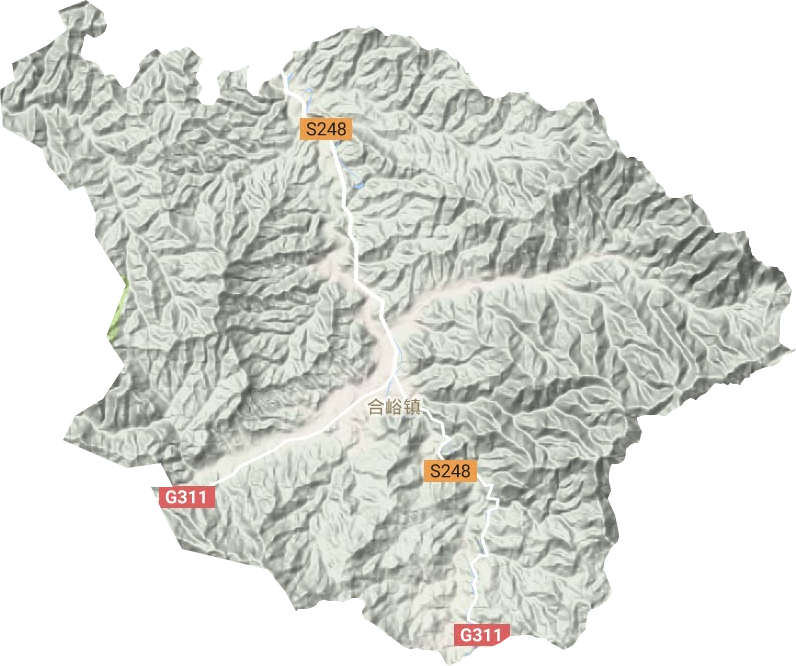 <p>合峪镇地形图