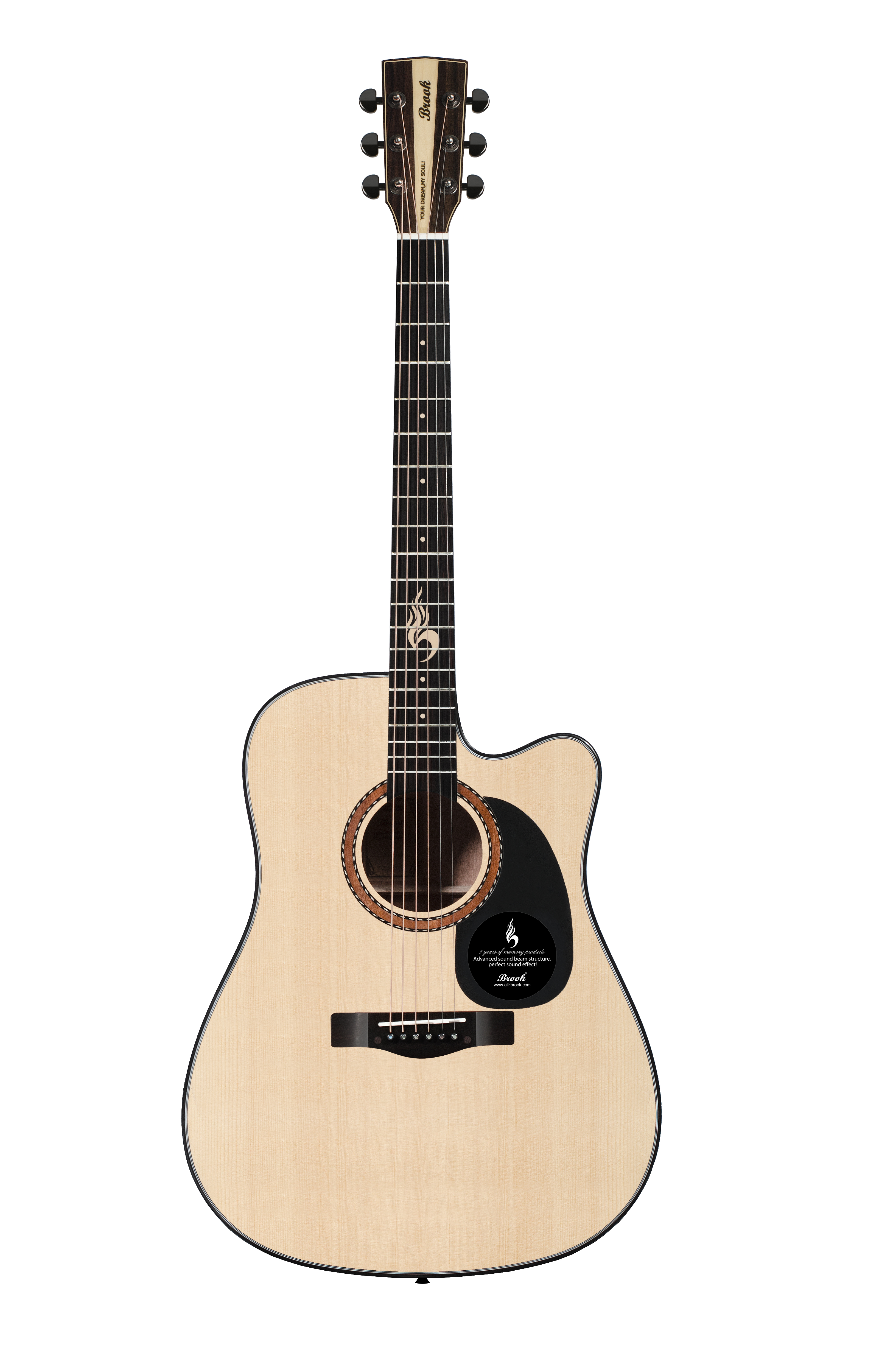  p>民谣吉他(steel-string acoustic guitar,即原声钢弦吉他之意),是