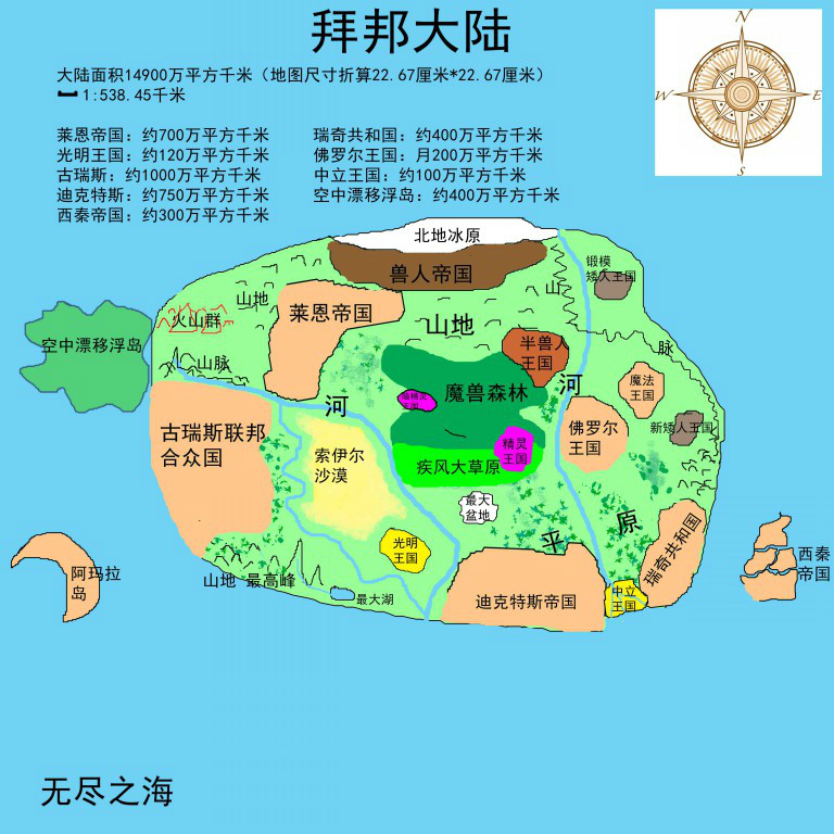 ">拜邦大陆是一个书荒了的书迷自娱自乐搞出来的小说,类型为异界大陆