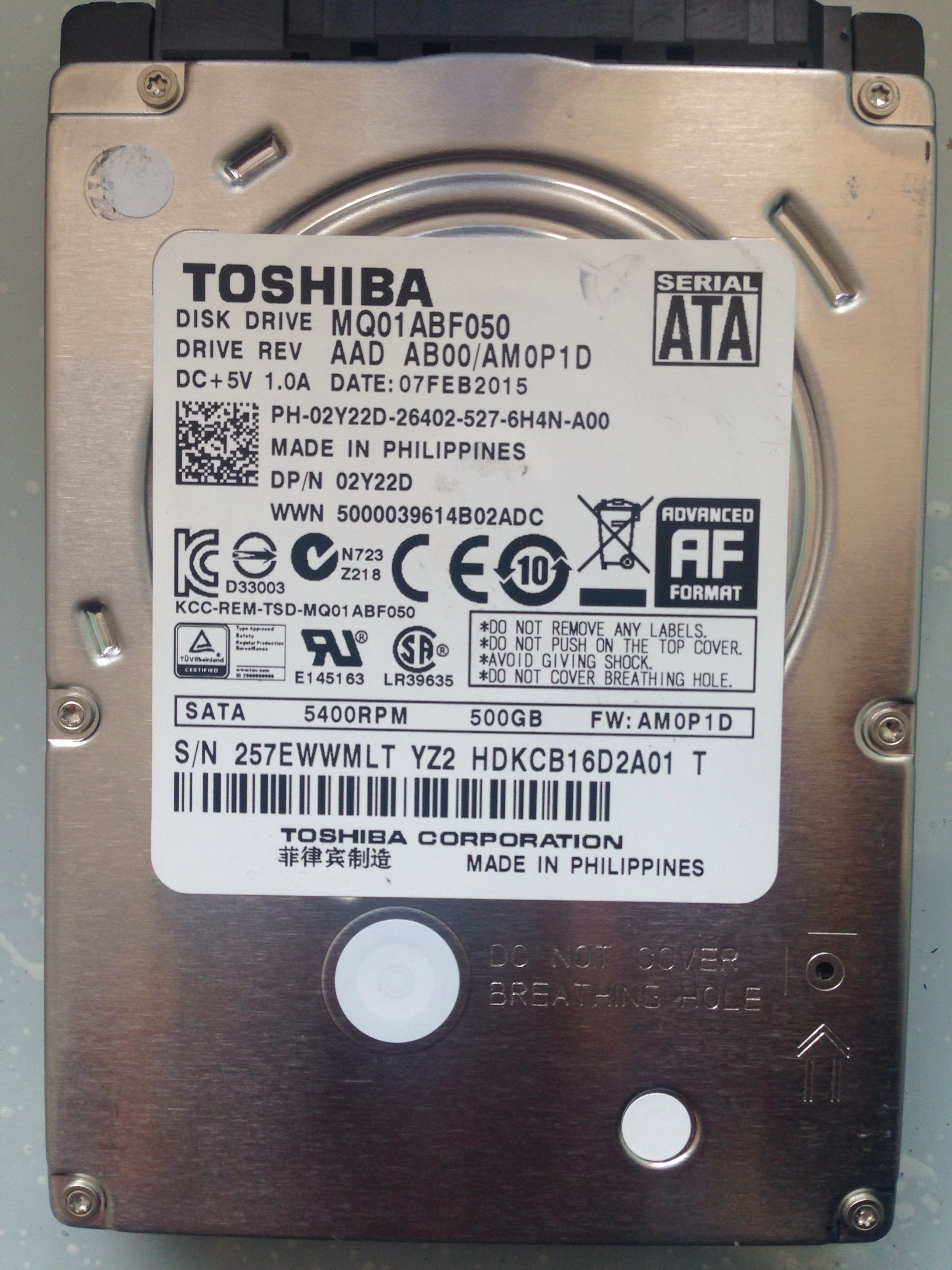  p>东芝mq01abf050,是一种硬盘,被用于笔记本. /p>