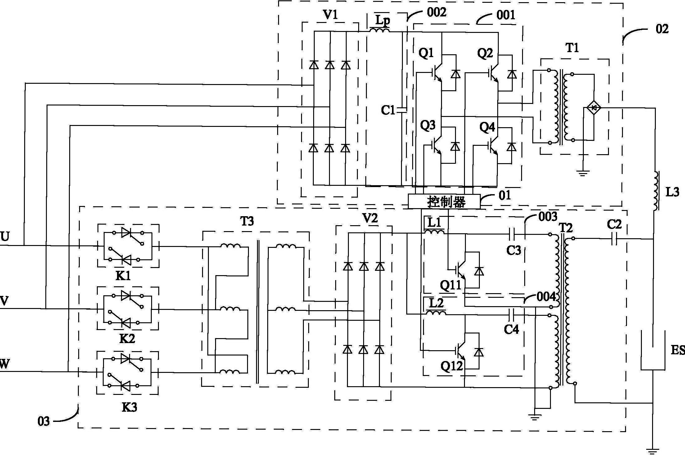 一种除尘用叠加式电源控制系统