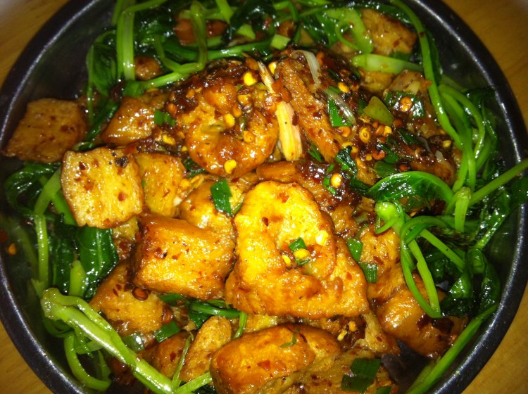 奶豆腐炒菠菜