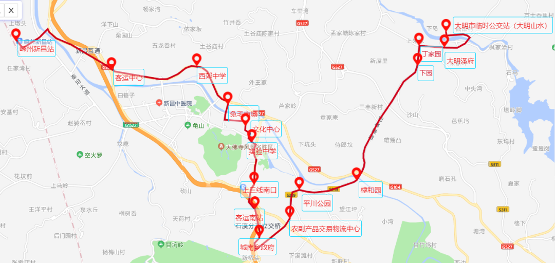新昌公交g3路