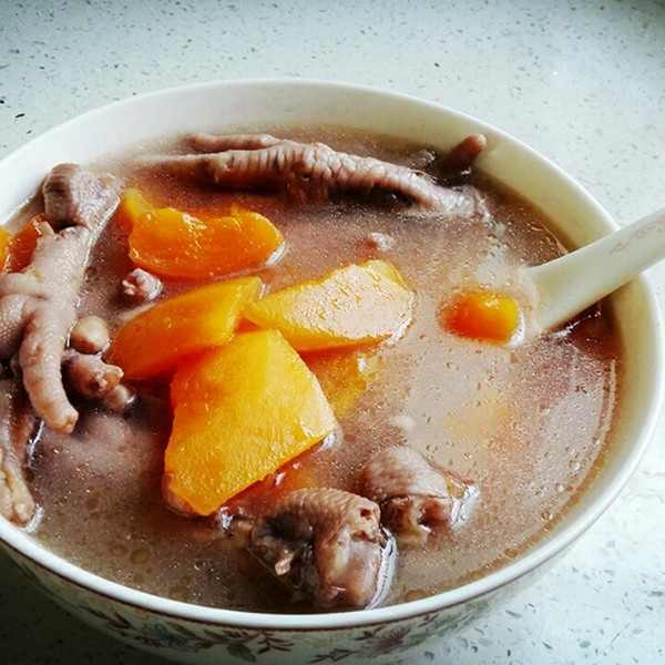 鸡脚木瓜花生汤