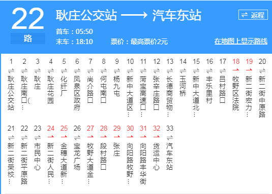 新乡公交22路