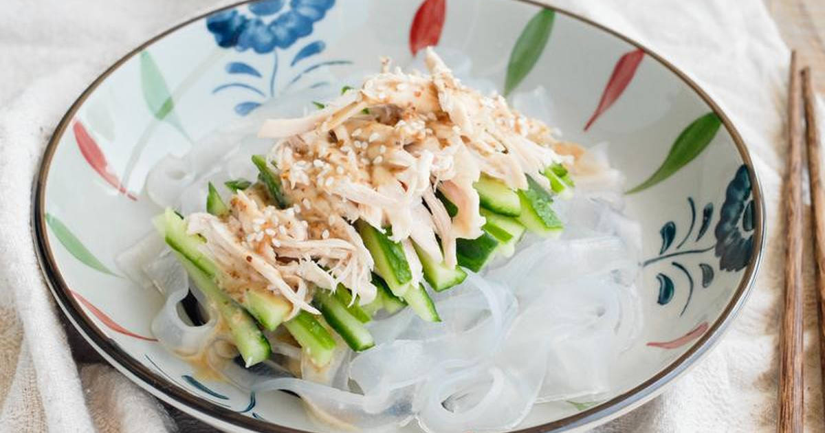 黄瓜粉皮拌鸡丝