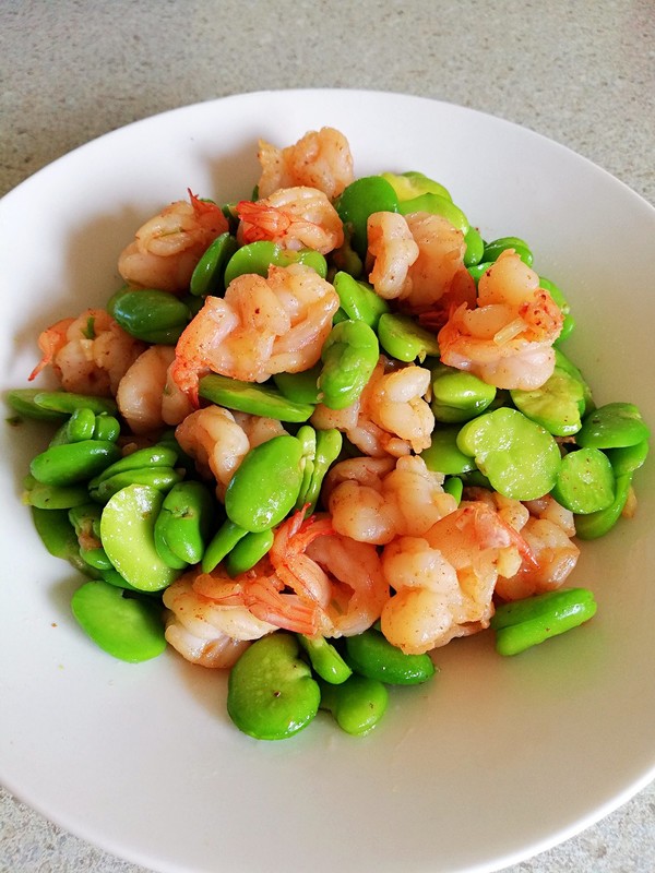 蚕豆炒虾仁