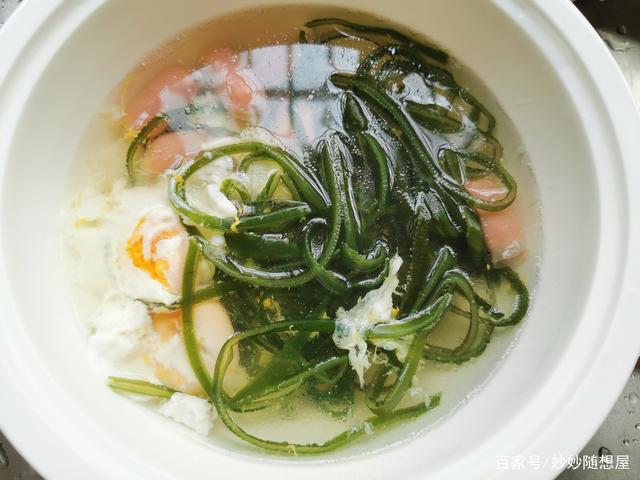 海带薏米鸡蛋汤