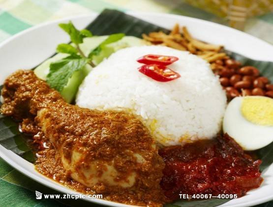  p>缅甸特色菜,咖哩鸡饭 /p>