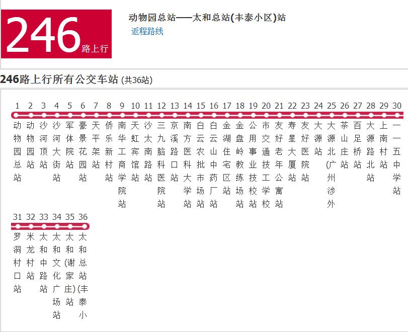 广州公交246路