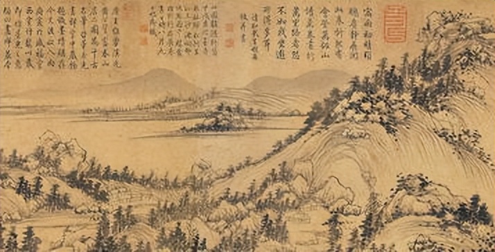 中国古美術 元代 黄公望作款 富春山居図 水墨画 宣紙 六尺山水中堂掛軸 肉筆 中国古美術 元代 黄公望作款 富春山居図 水墨画 宣紙 六尺山水