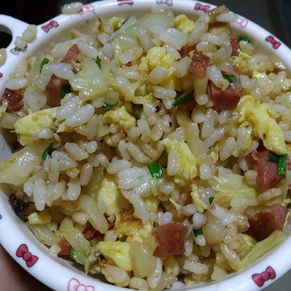 猪肉白菜蛋炒饭