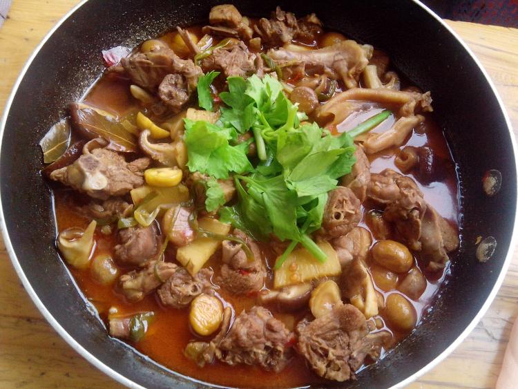 锅仔泡椒啤酒炖鸭肉