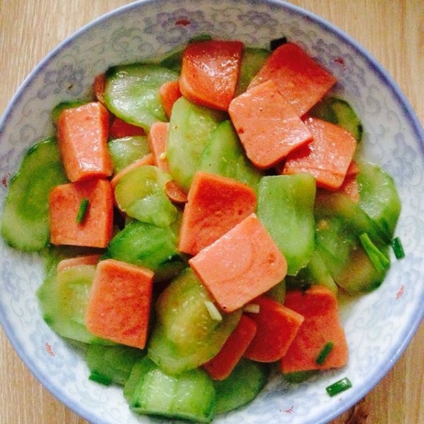 火腿黄瓜豆腐会