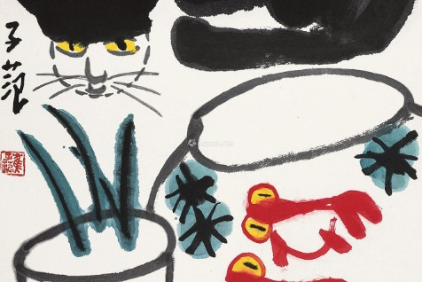  p>《猫趣》是崔子范创作的一幅中国绘画. /p>